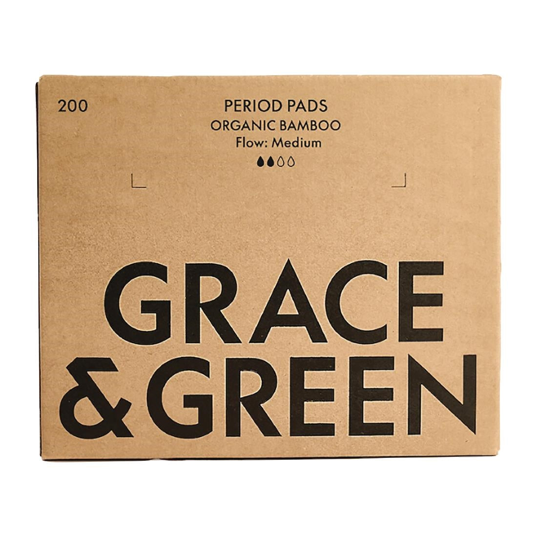 Grace & Green Organic Bamboo Period Pads, Medium (200 Pack)
