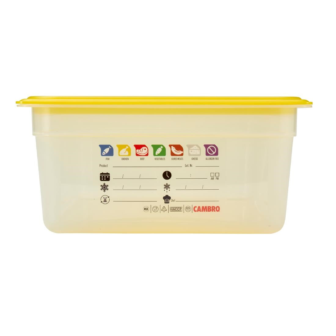 Cambro Safetrak IML Polypropylene Food Storage Container 1/1 GN 150mm