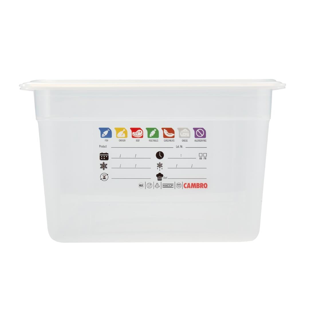 Cambro Safetrak IML Polypropylene Food Storage Container 1/1 GN 200mm