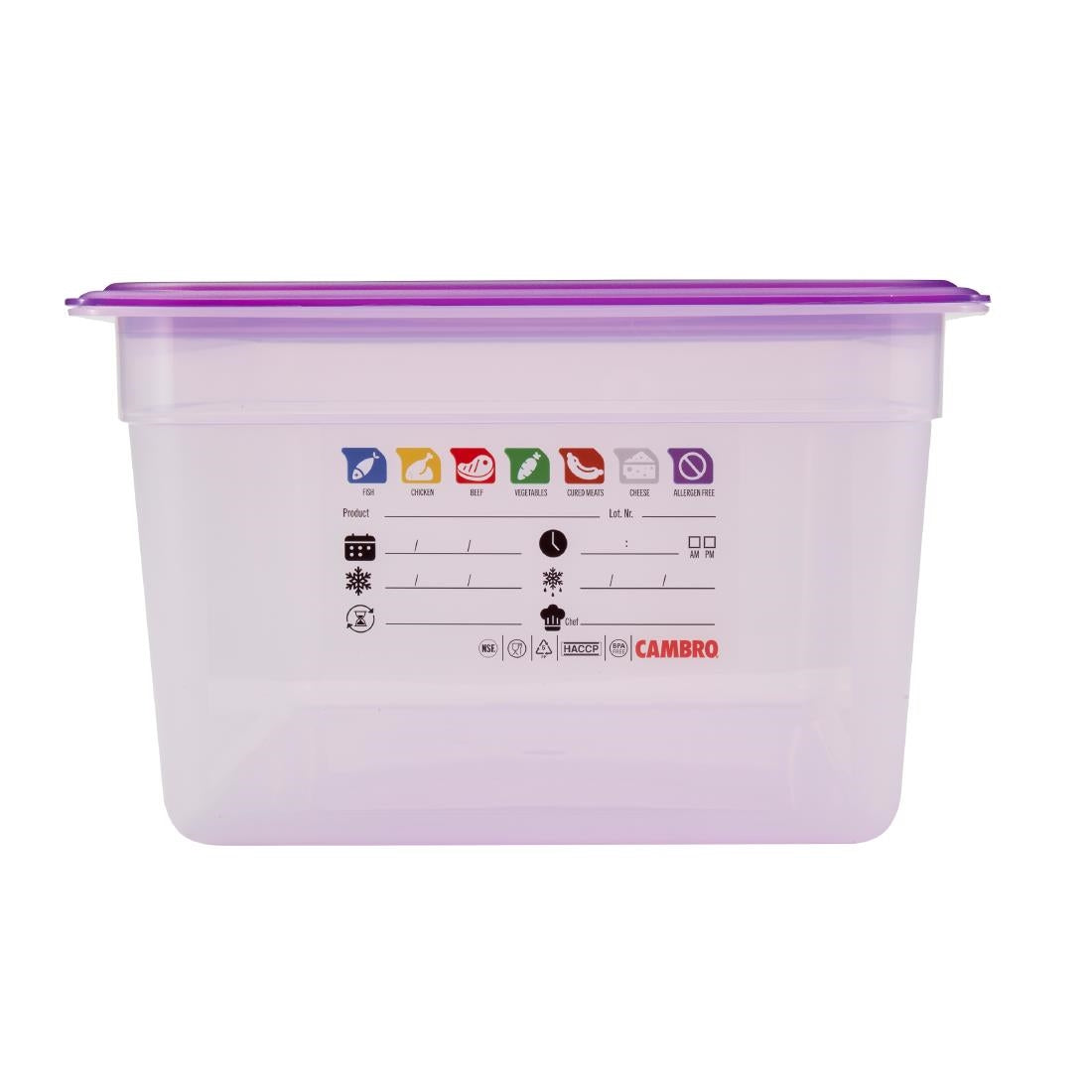 Cambro Safetrak IML Polypropylene Food Storage Container 1/1 GN 200mm