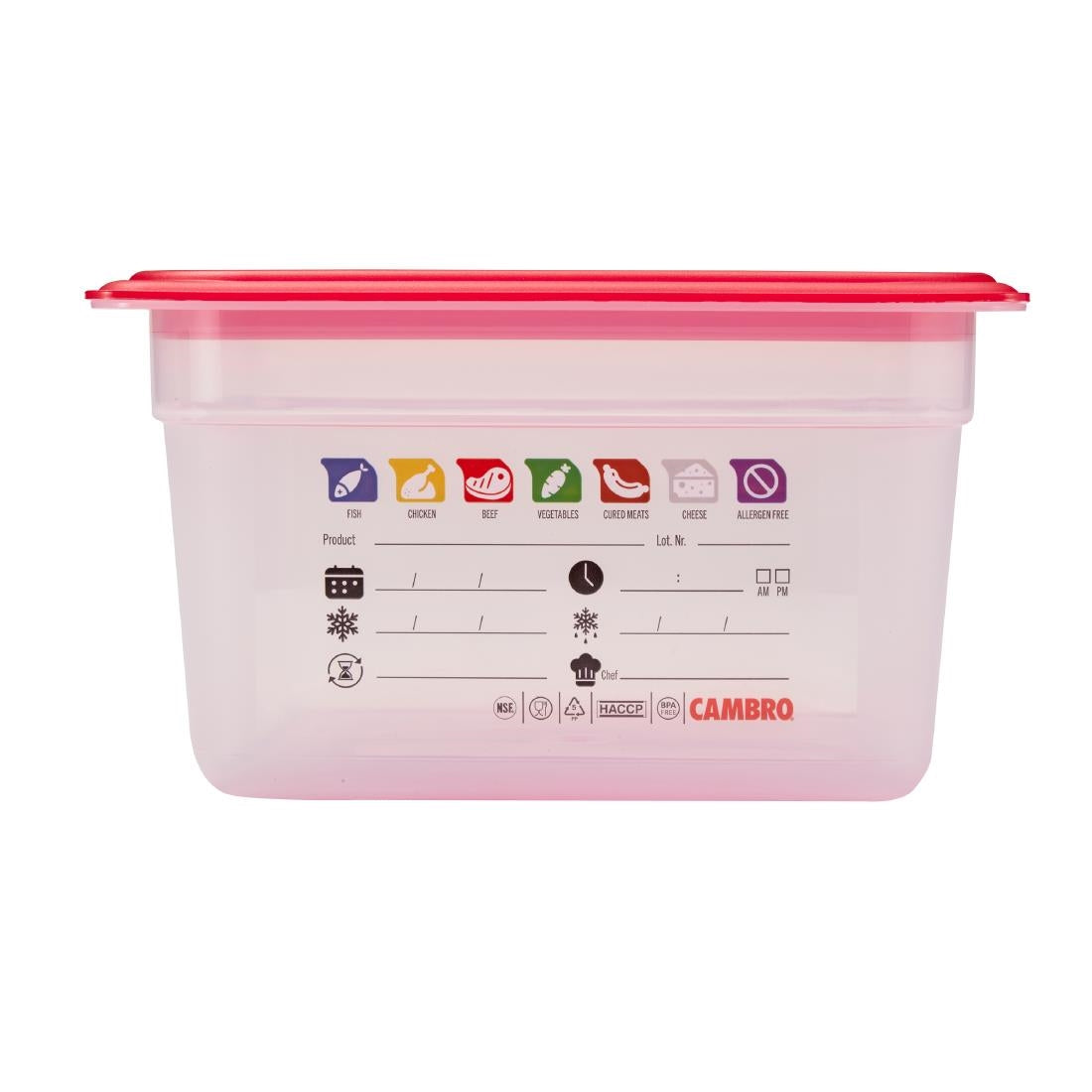 Cambro Safetrak IML Polypropylene Food Storage Container 1/2 GN 150mm