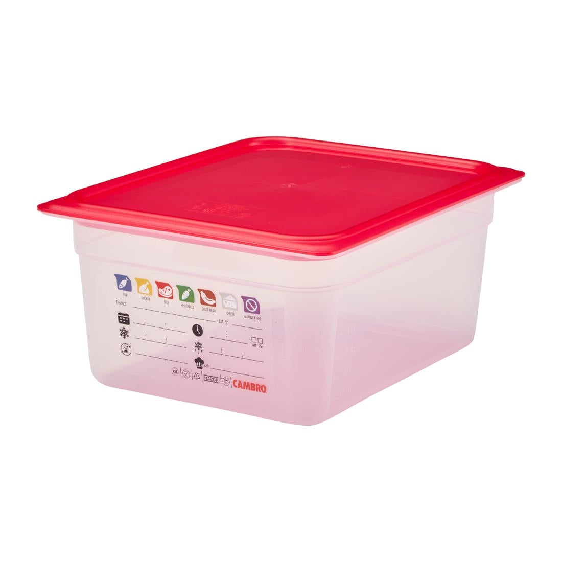 Cambro Safetrak IML Polypropylene Food Storage Container 1/2 GN 150mm