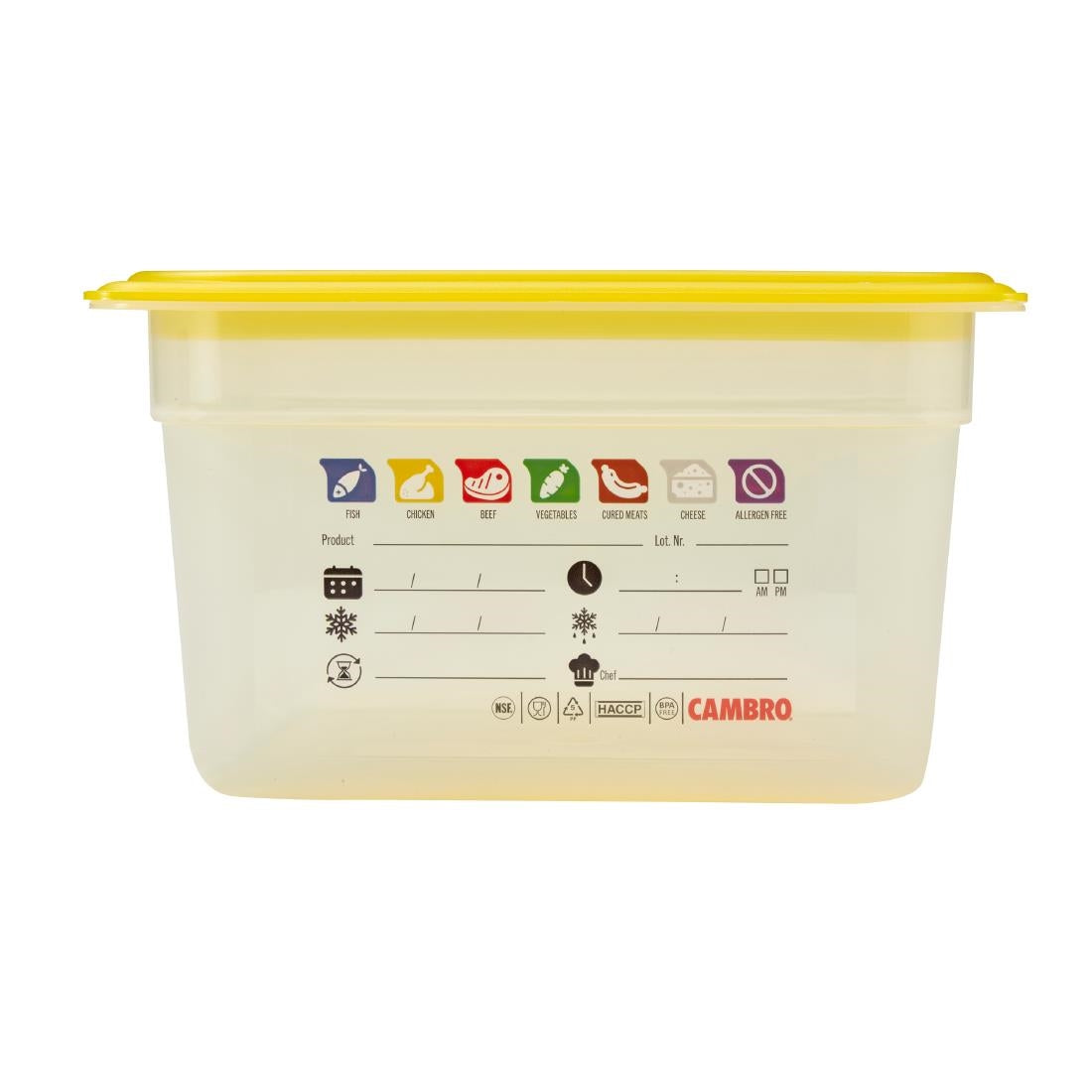 Cambro Safetrak IML Polypropylene Food Storage Container 1/2 GN 150mm