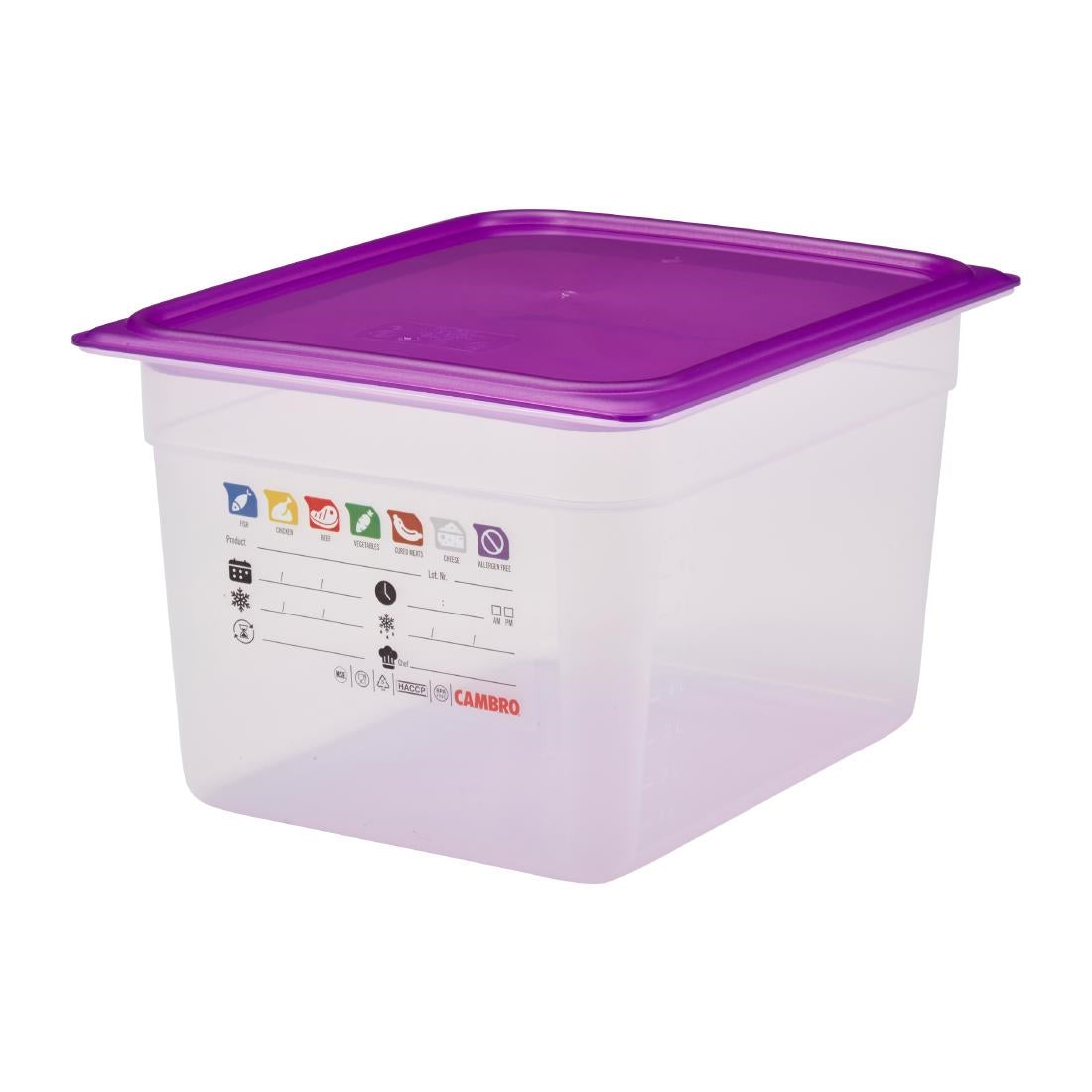 Cambro Safetrak IML Polypropylene Food Storage Container 1/2 GN 200mm