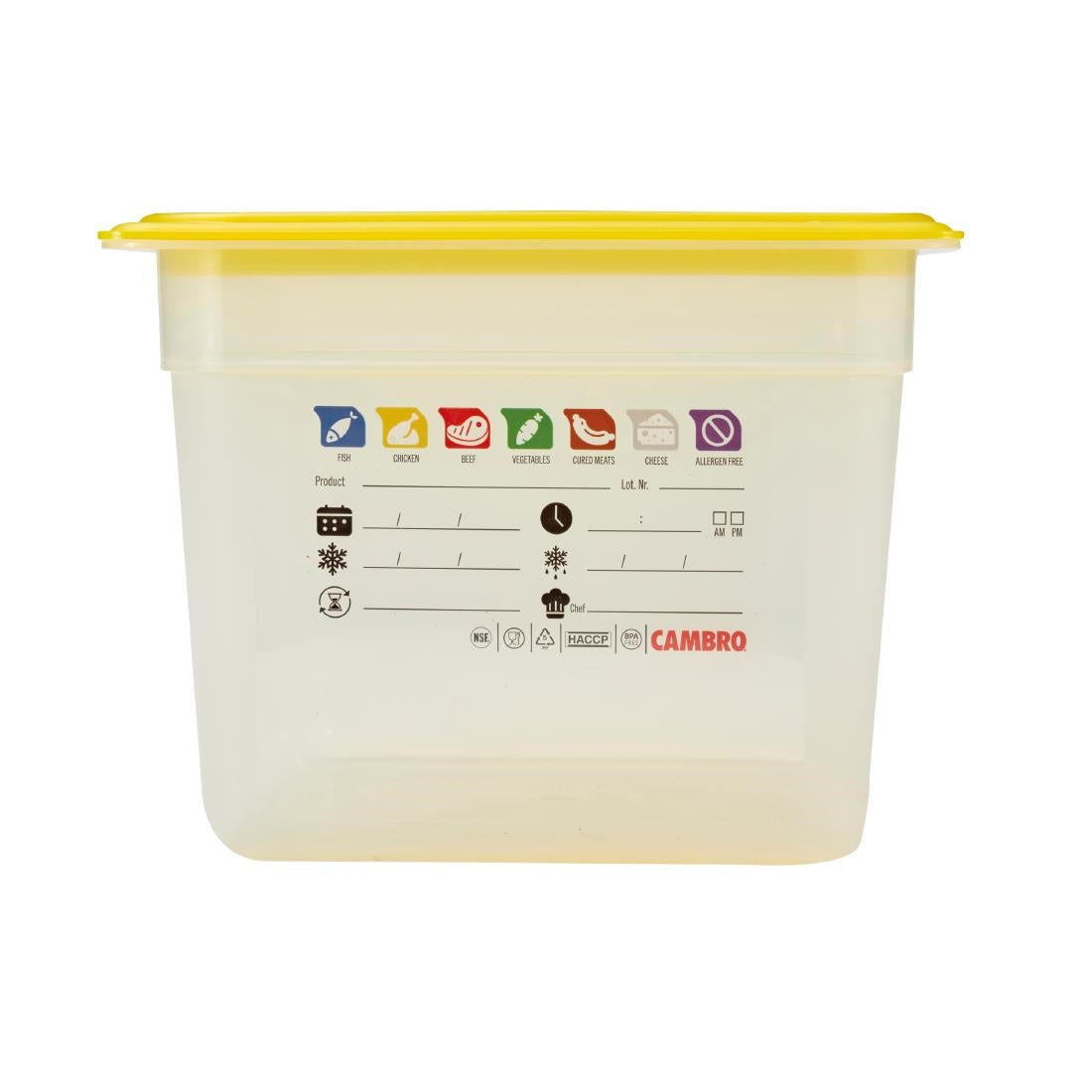 Cambro Safetrak IML Polypropylene Food Storage Container 1/2 GN 200mm