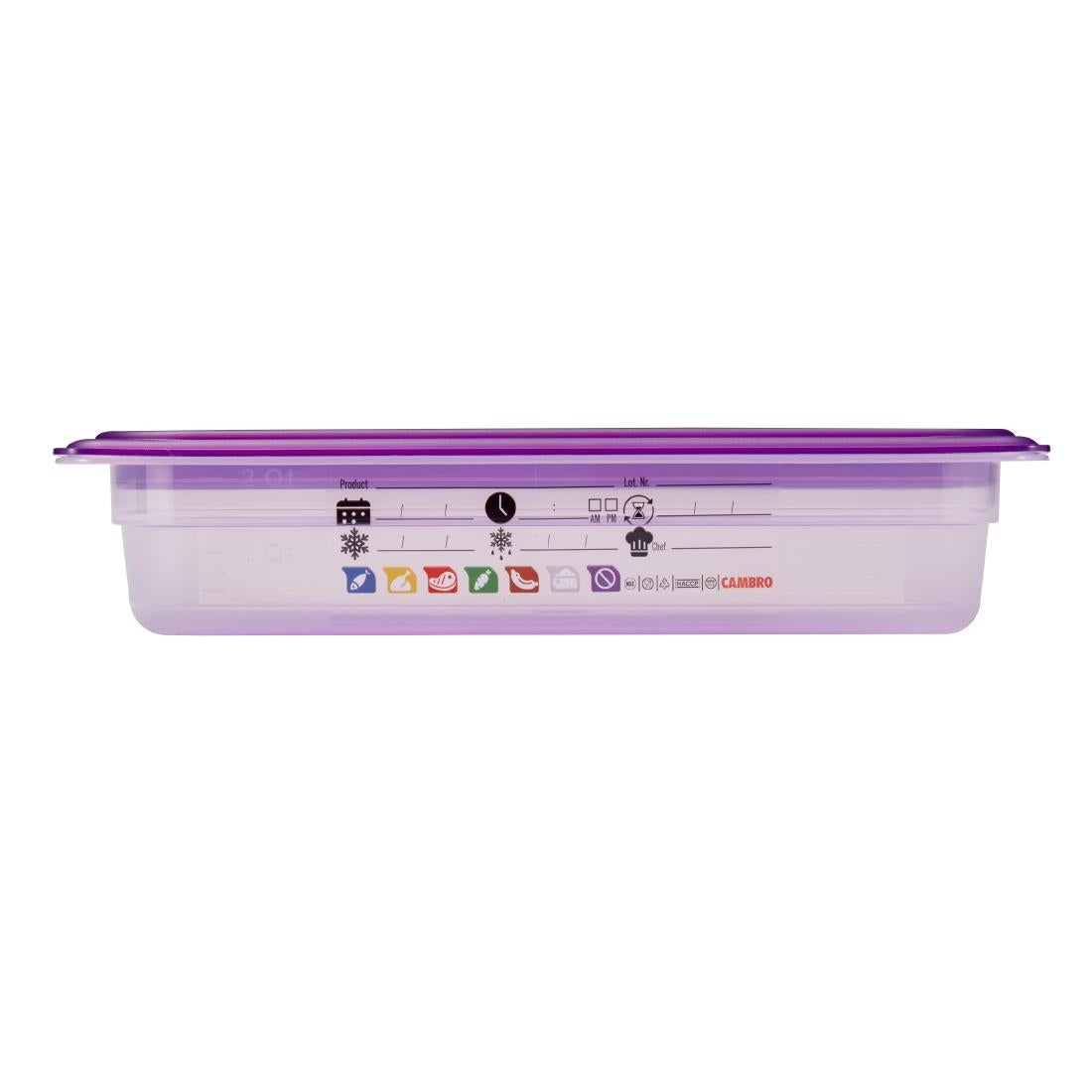 Cambro Safetrak IML Polypropylene Food Storage Container 1/3 GN 65mm