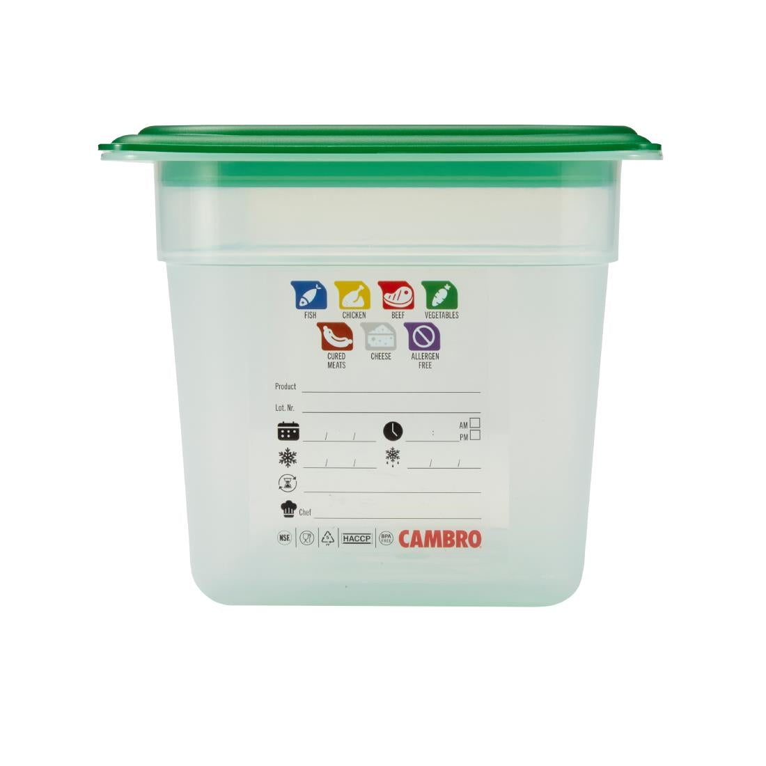 Cambro Safetrak IML Polypropylene Food Storage Container 1/3 GN 150mm