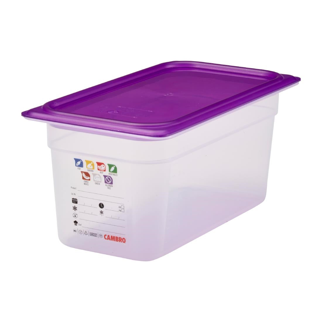 Cambro Safetrak IML Polypropylene Food Storage Container 1/3 GN 150mm