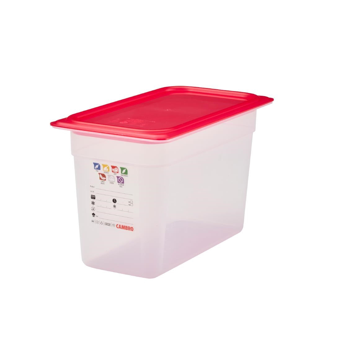 Cambro Safetrak IML Polypropylene Food Storage Container 1/3 GN 200mm