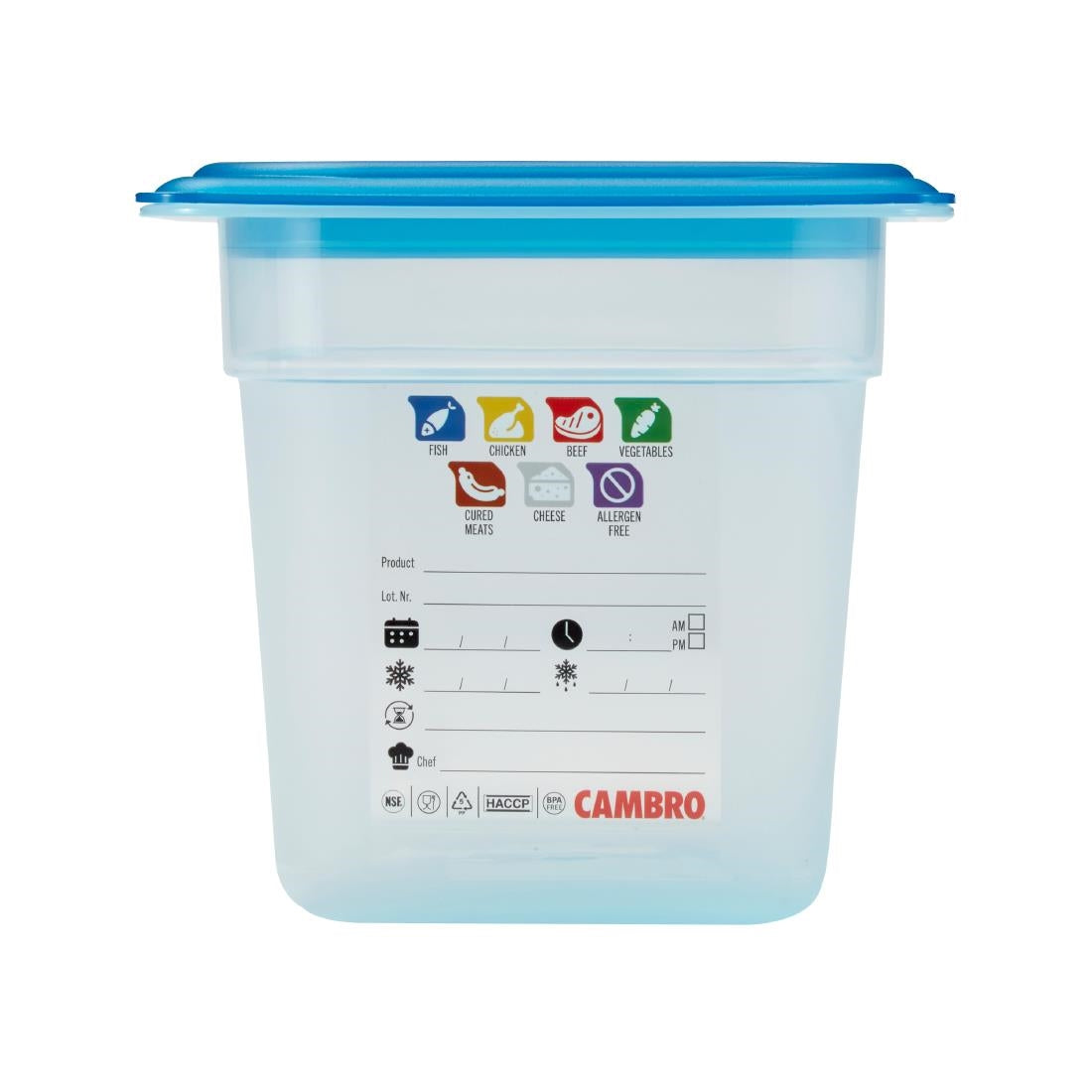 Cambro Safetrak IML Polypropylene Food Storage Container 1/4 GN 150mm