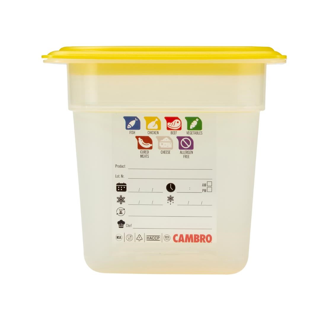 Cambro Safetrak IML Polypropylene Food Storage Container 1/4 GN 150mm