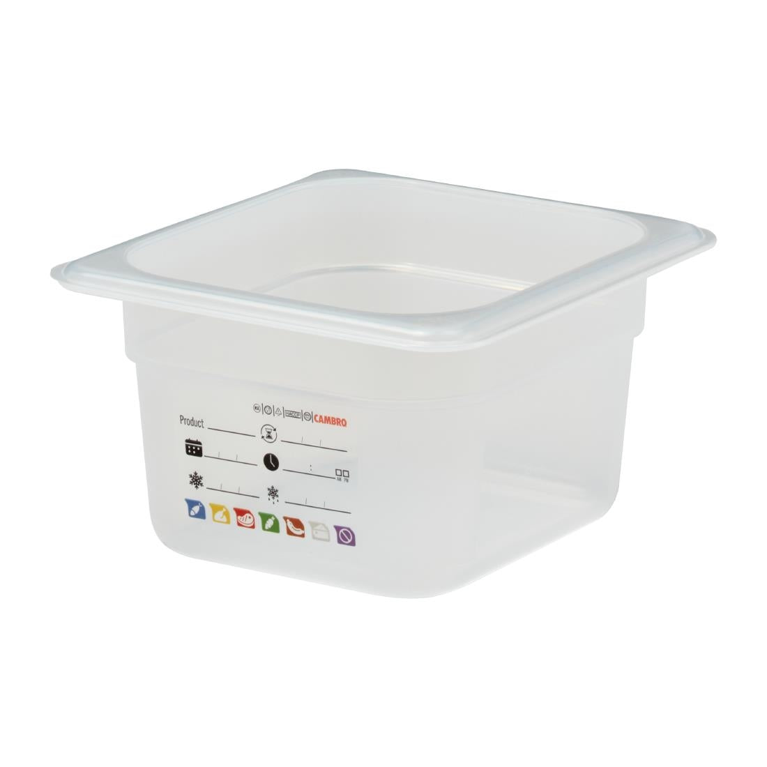 Cambro Safetrak IML Polypropylene Food Storage Container 1/6 GN 100mm