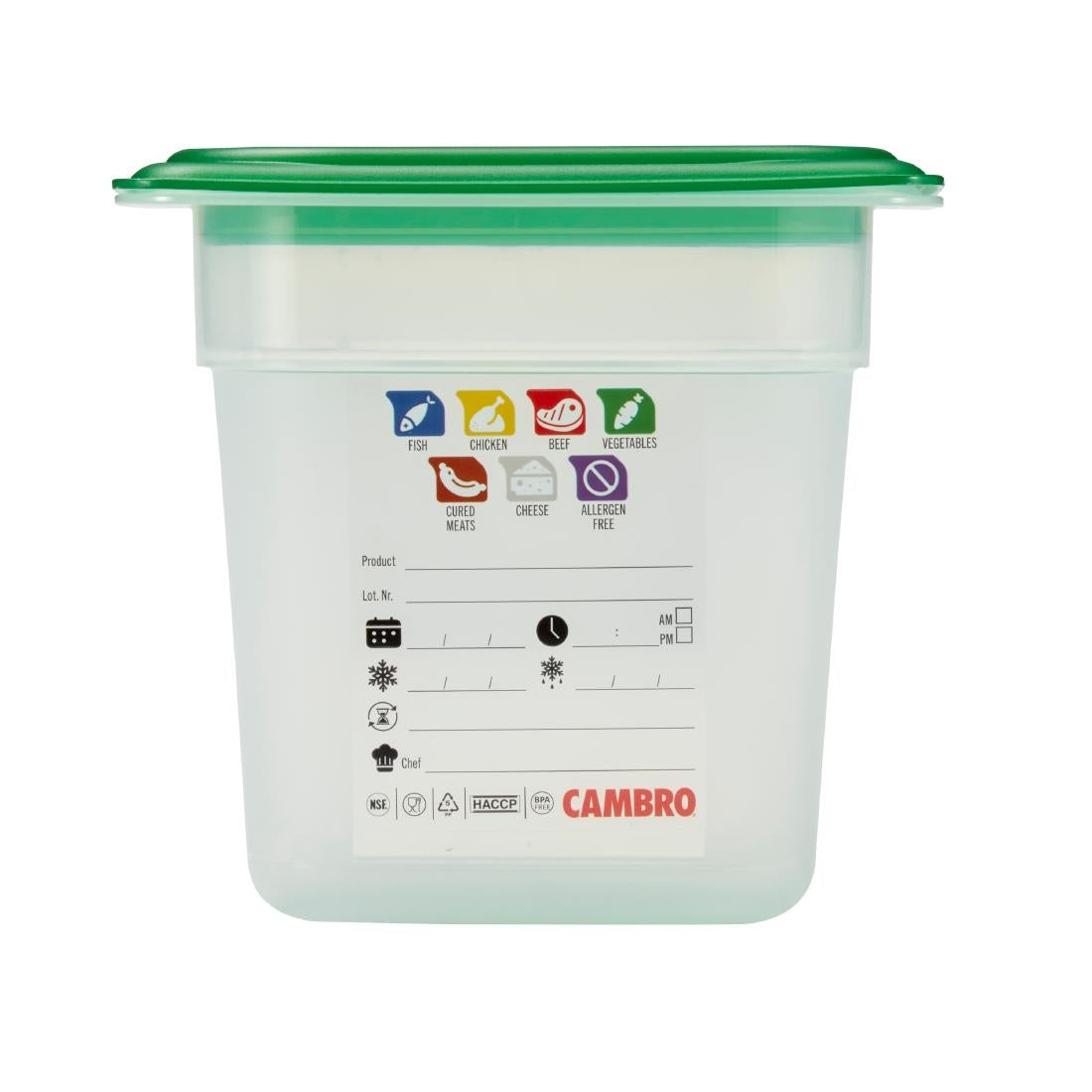Cambro Safetrak IML Polypropylene Food Storage Container 1/6 GN 150mm