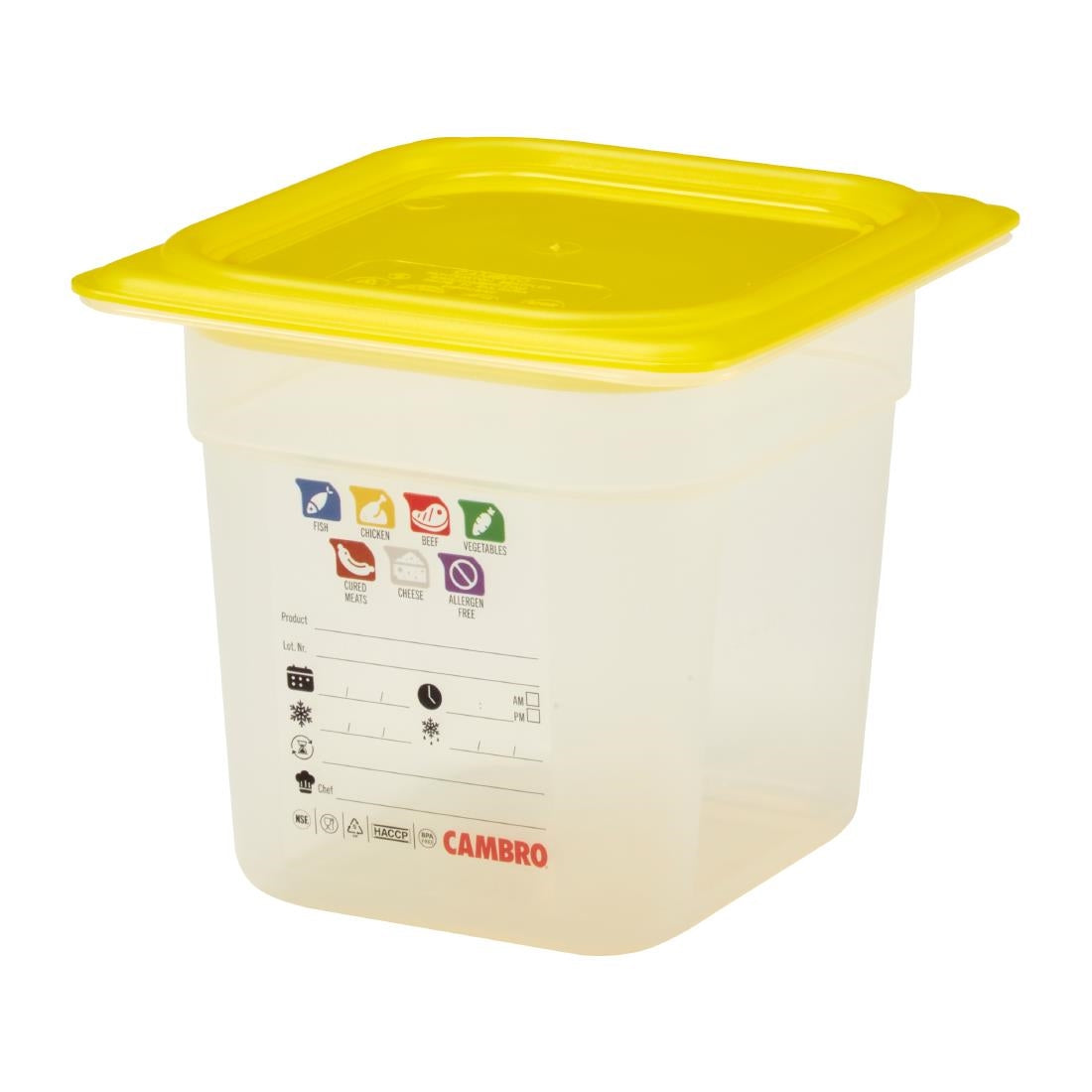 Cambro Safetrak IML Polypropylene Food Storage Container 1/6 GN 150mm