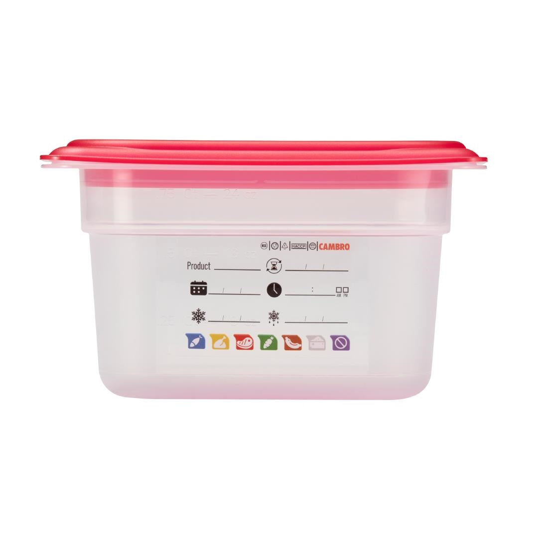 Cambro Safetrak IML Polypropylene Food Storage Container 1/9 GN 100mm