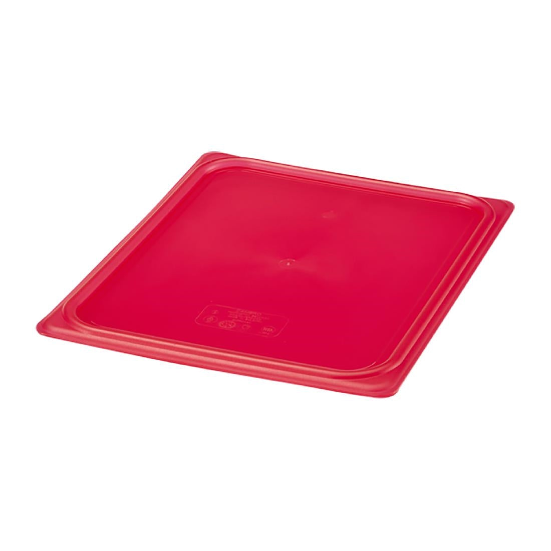 Cambro Safetrak IML Polypropylene Seal Lid Red 1/2 GN