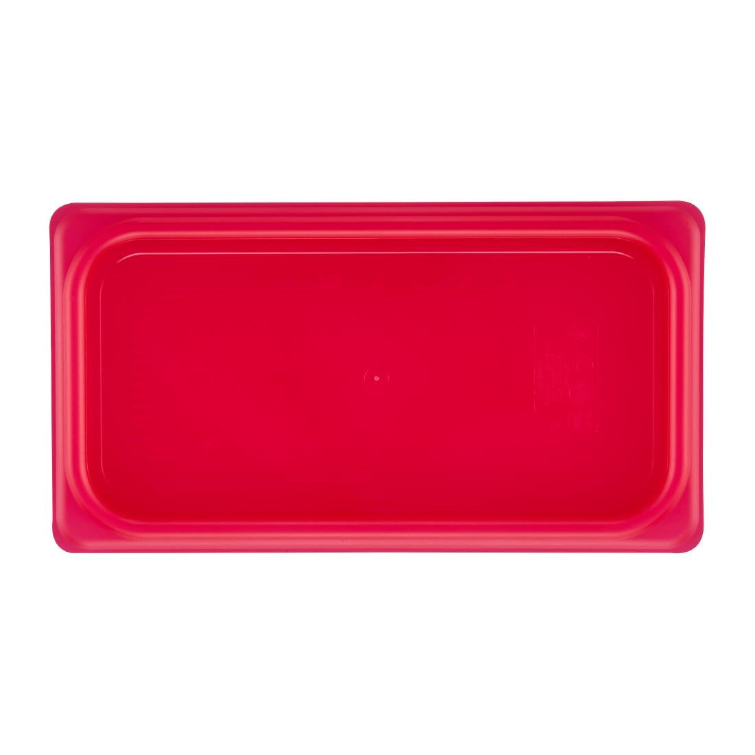 Cambro Safetrak IML Polypropylene Seal Lid Red 1/3 GN