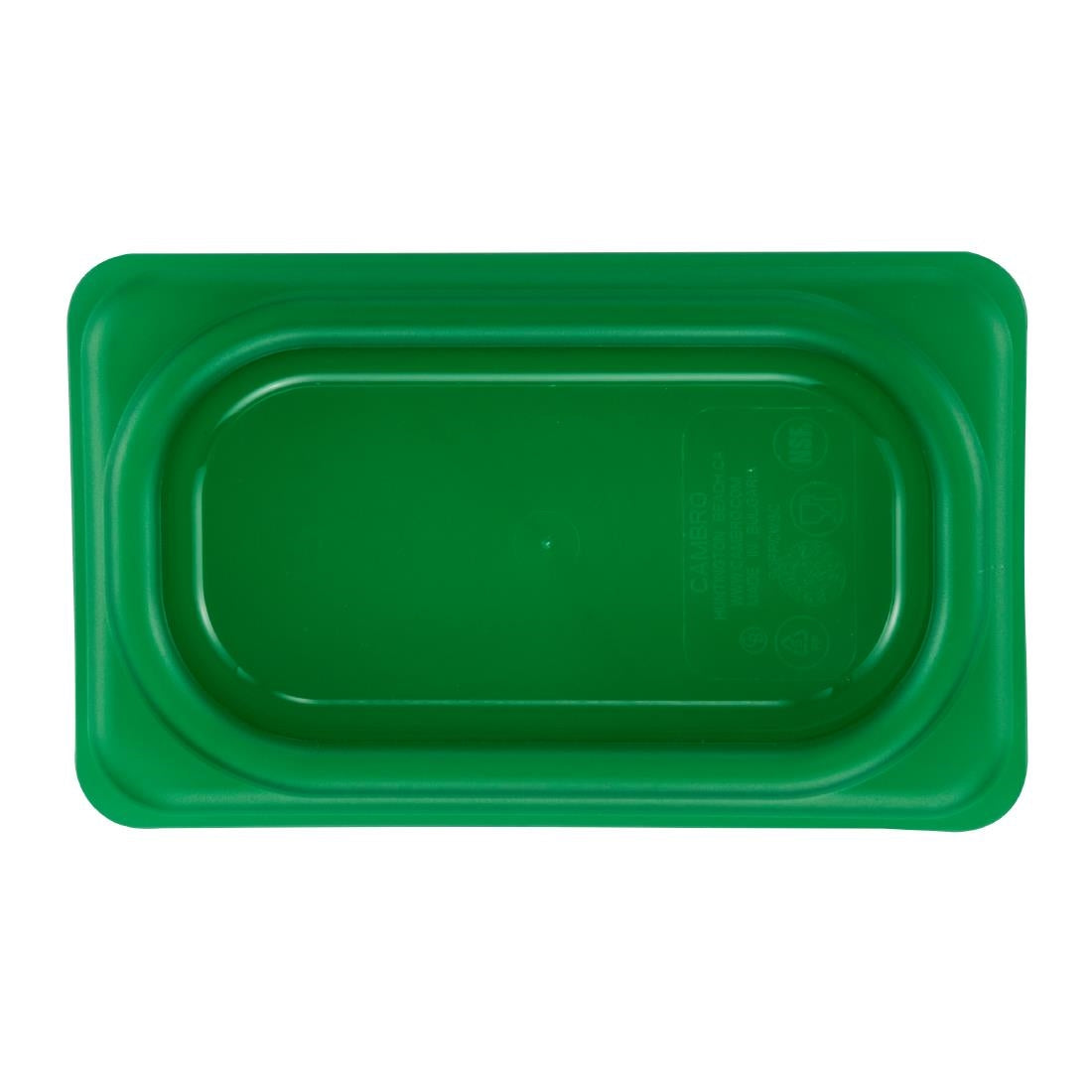 Cambro Safetrak IML Polypropylene Seal Lid Green 1/9 GN