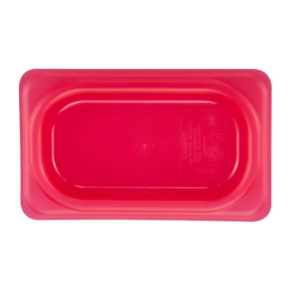 Cambro Safetrak IML Polypropylene Seal Lid Red 1/9 GN
