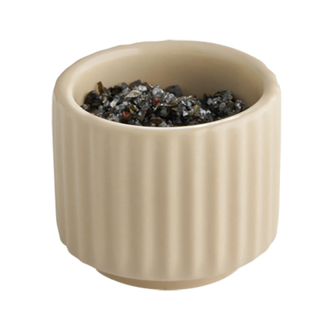 APS THE GRID Porcelain Bowls Sand 45mm (12 Pack)