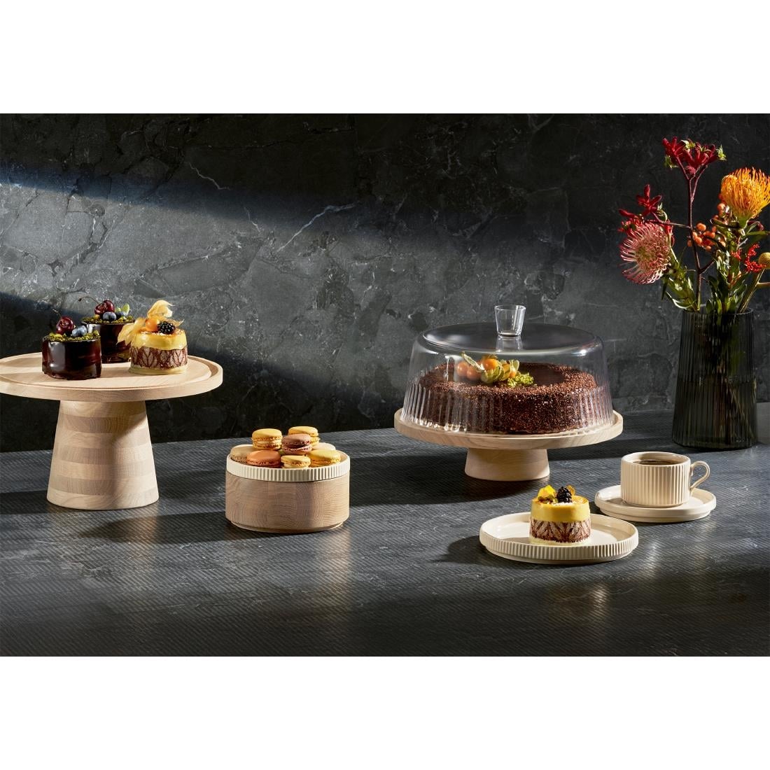 APS VALO Wooden Cake Stand 320x85mm