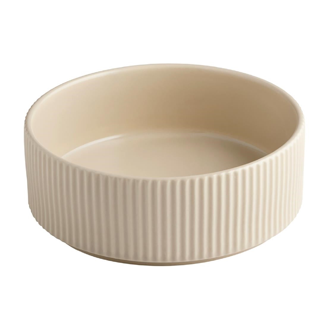 APS THE GRID Porcelain Bowls Sand 550ml (6 Pack)