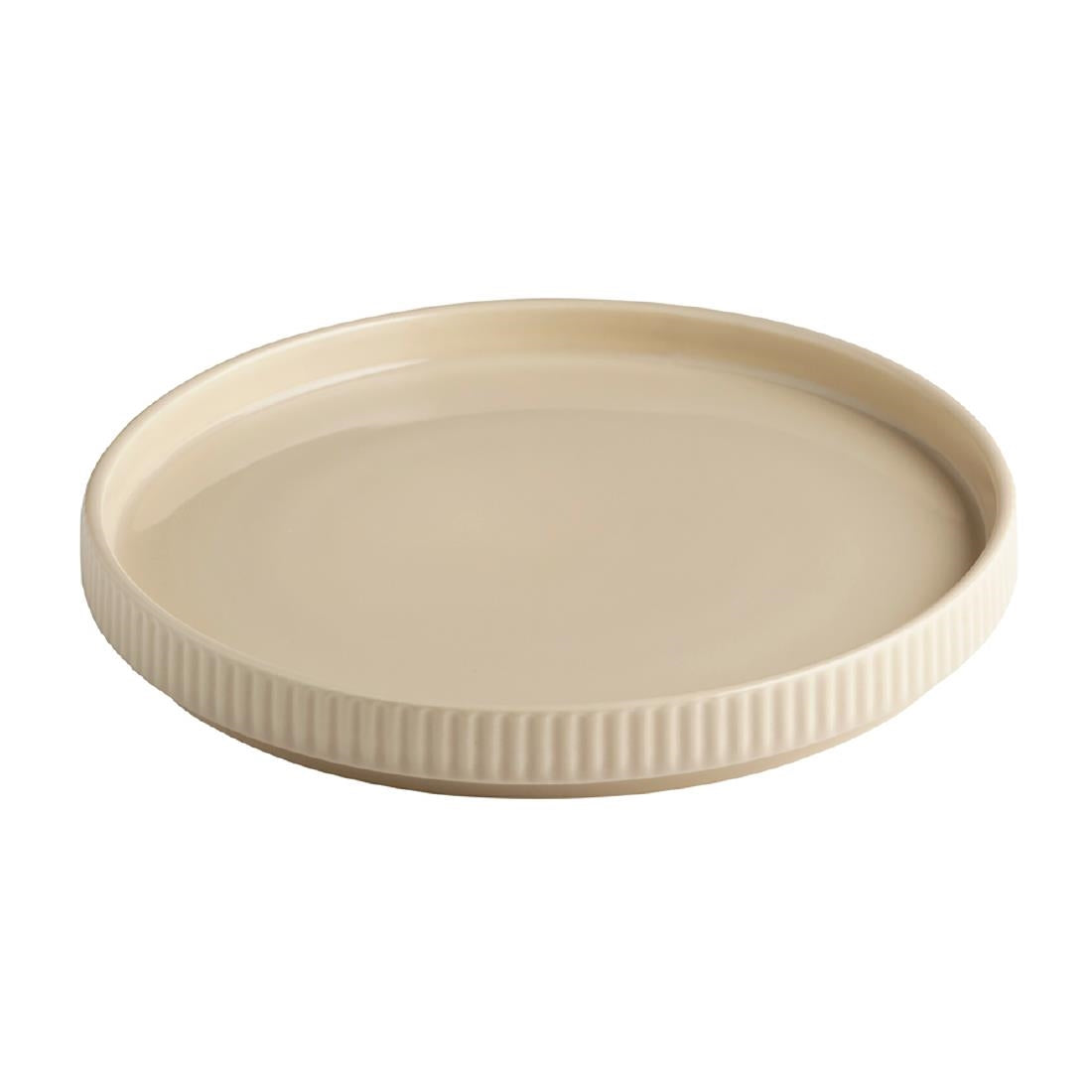 APS THE GRID Porcelain Plates Sand 200mm (6 Pack)