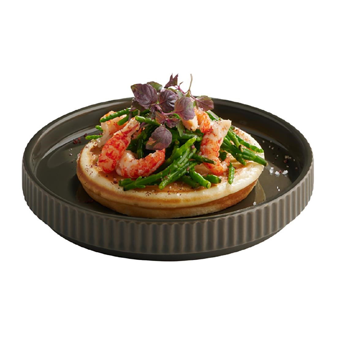 APS THE GRID Porcelain Plates Brown 140mm (6 Pack)