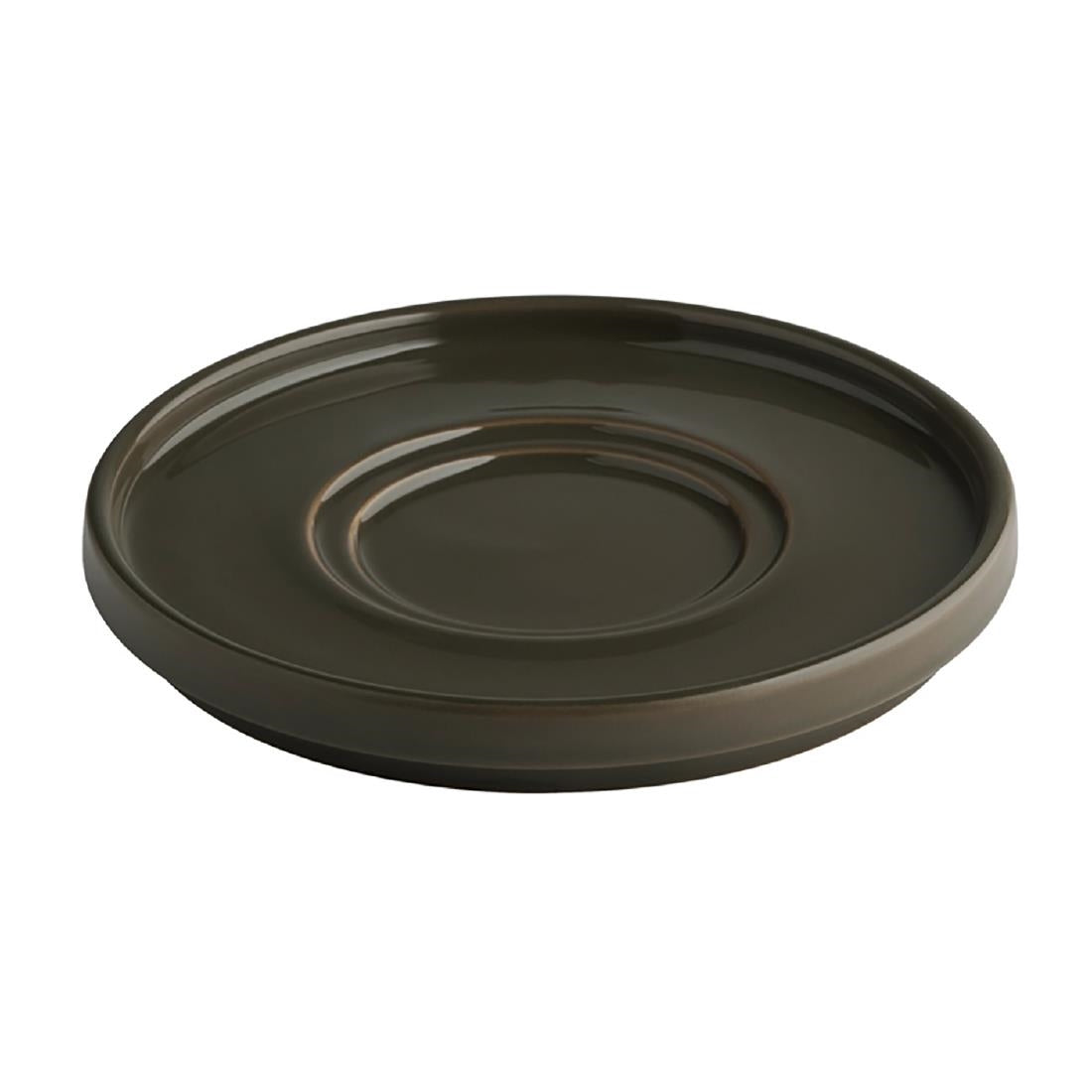 APS THE GRID Porcelain Saucers Brown 160mm (6 Pack)