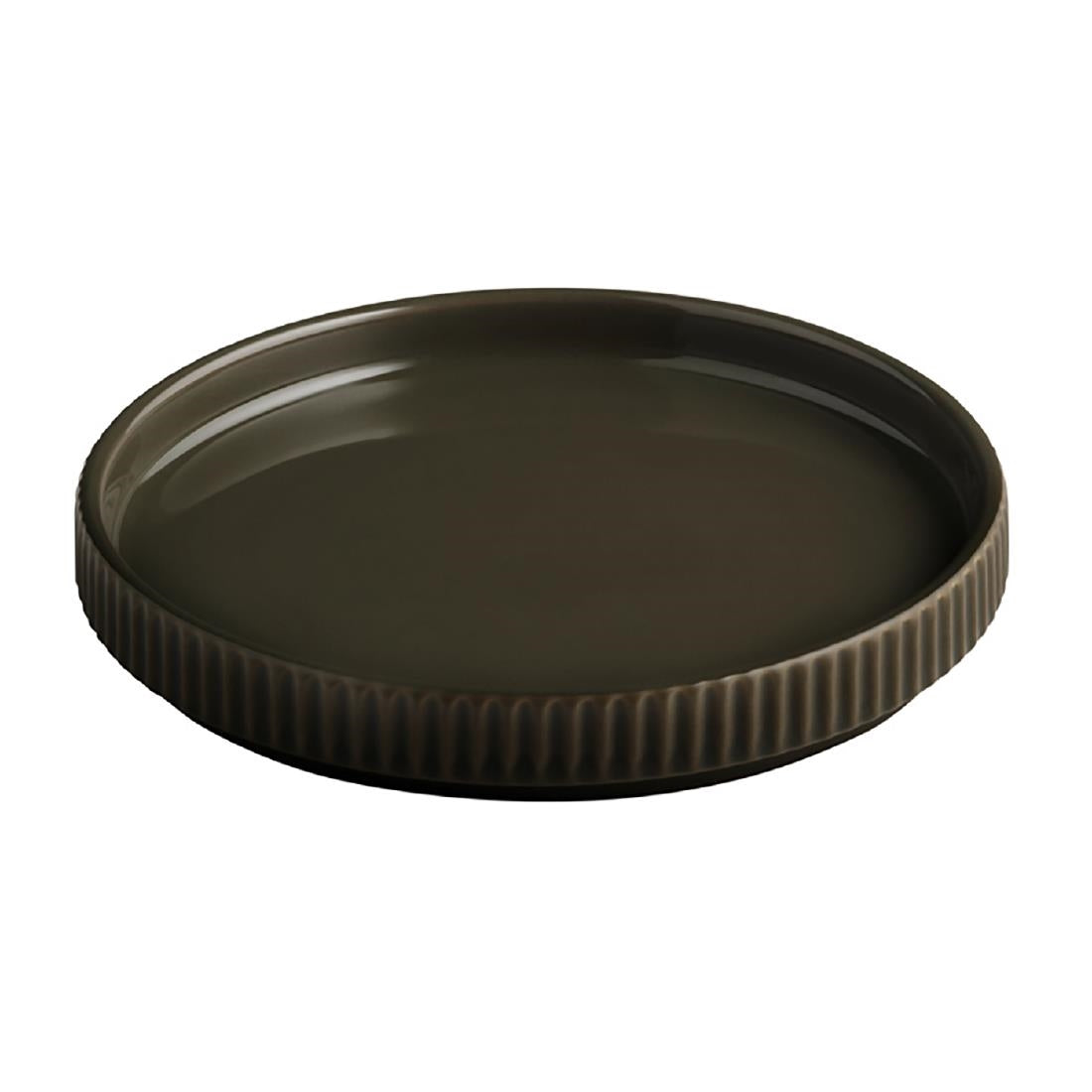 APS THE GRID Porcelain Plates Brown 160mm (6 Pack)