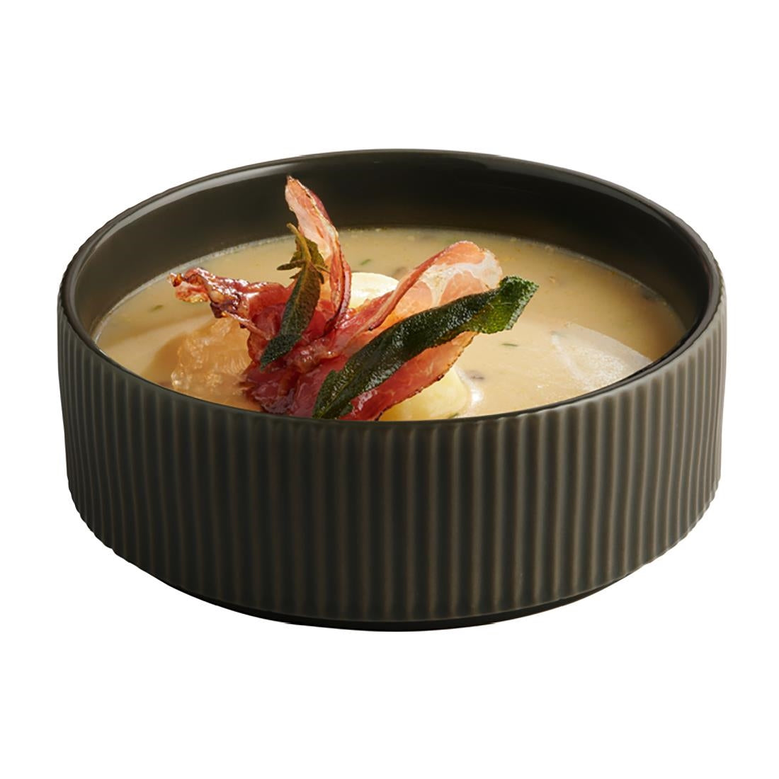 APS THE GRID Porcelain Bowls Brown 550ml (6 Pack)