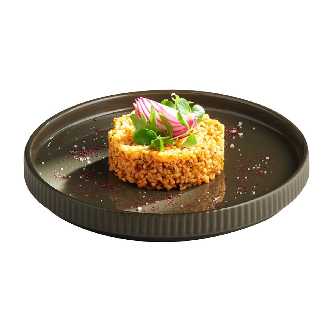 APS THE GRID Porcelain Plates Brown 200mm (6 Pack)