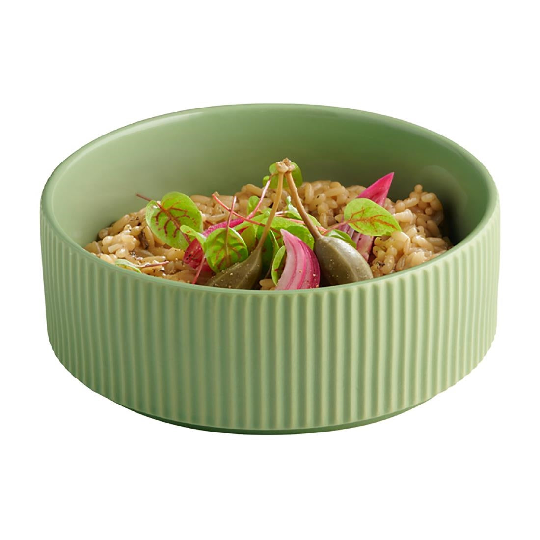 APS THE GRID Porcelain Bowls Sage 160mm (6 Pack)