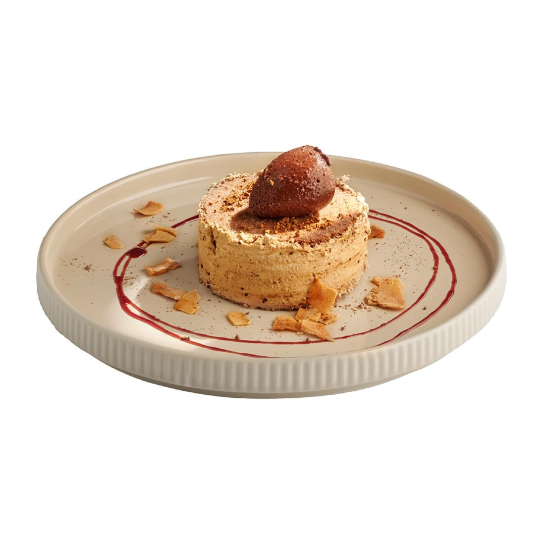 APS THE GRID Porcelain Plates Sand 230mm (3 Pack)