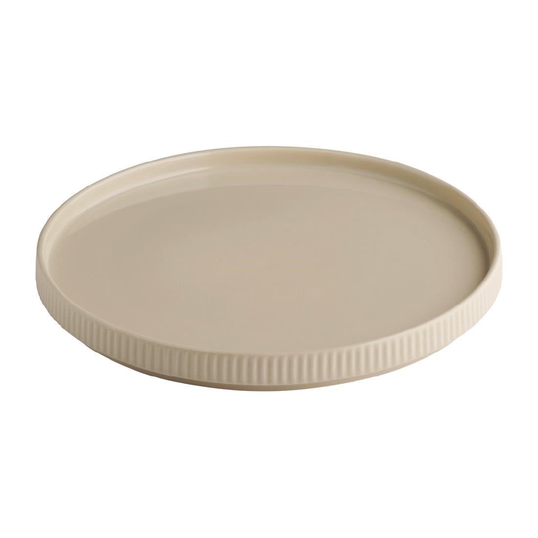 APS THE GRID Porcelain Plates Sand 260mm (3 Pack)