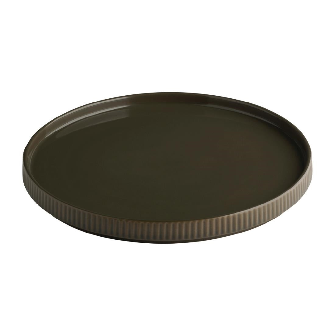 APS THE GRID Porcelain Plates Brown 260mm (3 Pack)