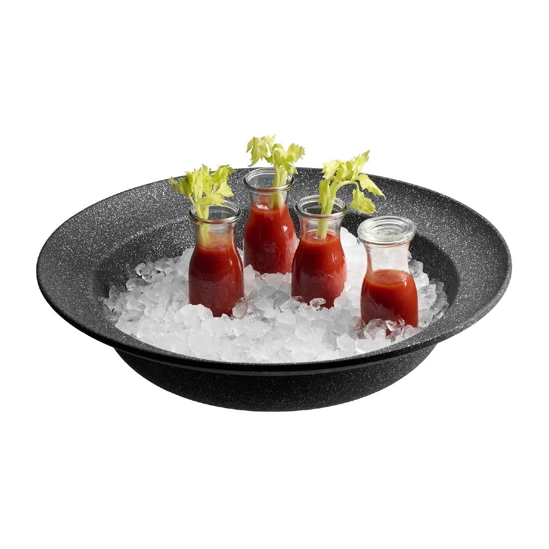 APS FROSTFIRE Black & Silver Non-Stick Coated Bowl 450mm