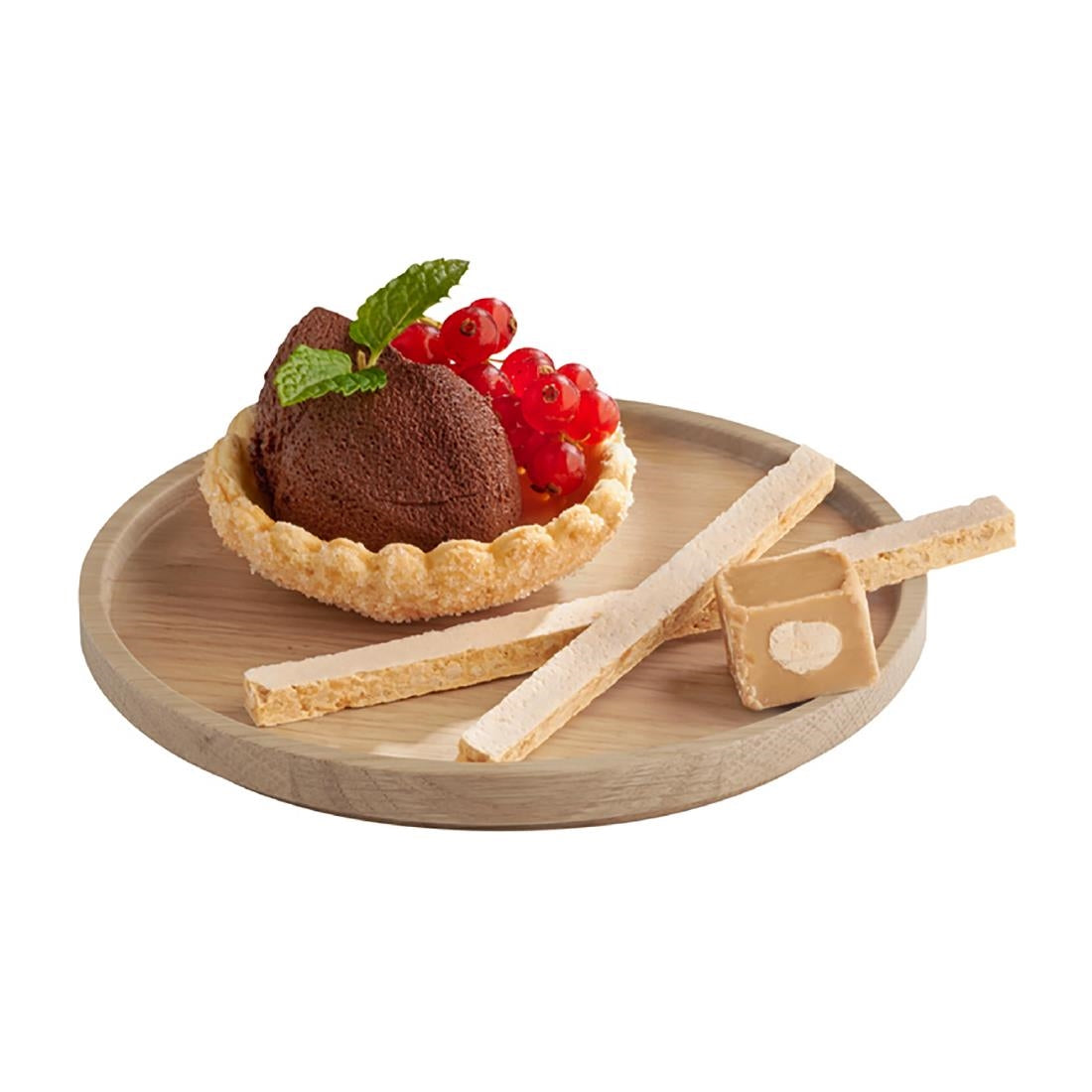 APS THE GRID Lacquered Oak Wood Plate 160mm