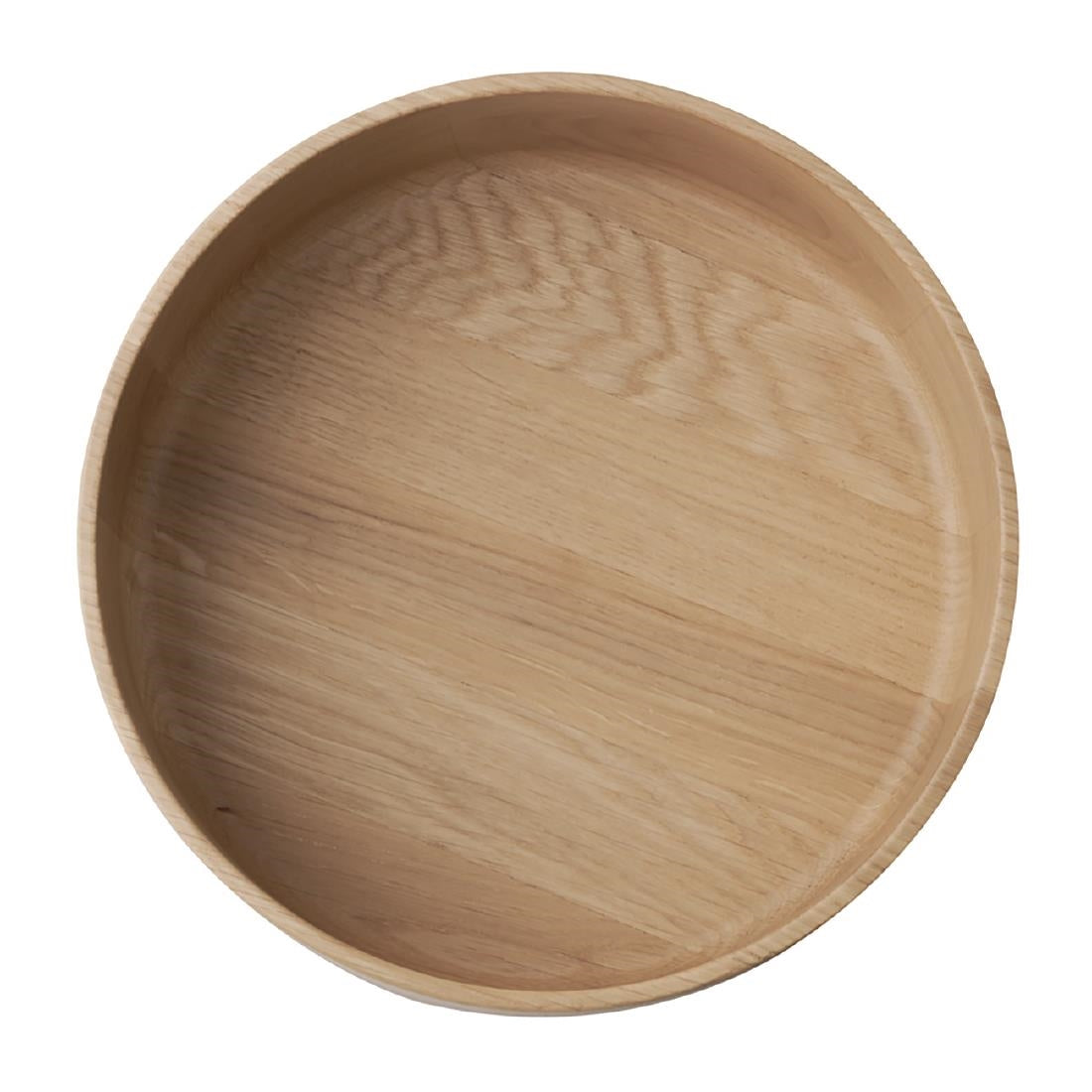 APS THE GRID Lacquered Oak Wood Bowl 200mm