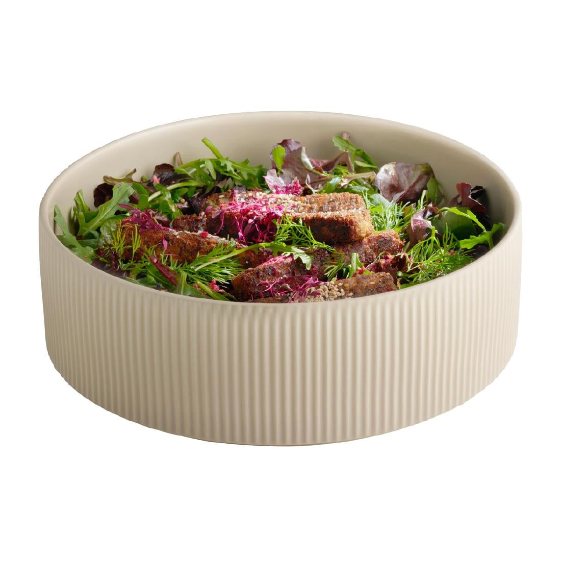 APS THE GRID Porcelain Bowl Sand 2.5Ltr