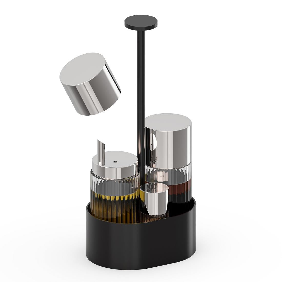 APS THE GRID Stainless Steel Cruet Black 145x105x300mm
