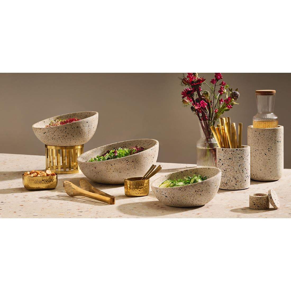 APS TERRAZZO Concrete Bowl 220mm