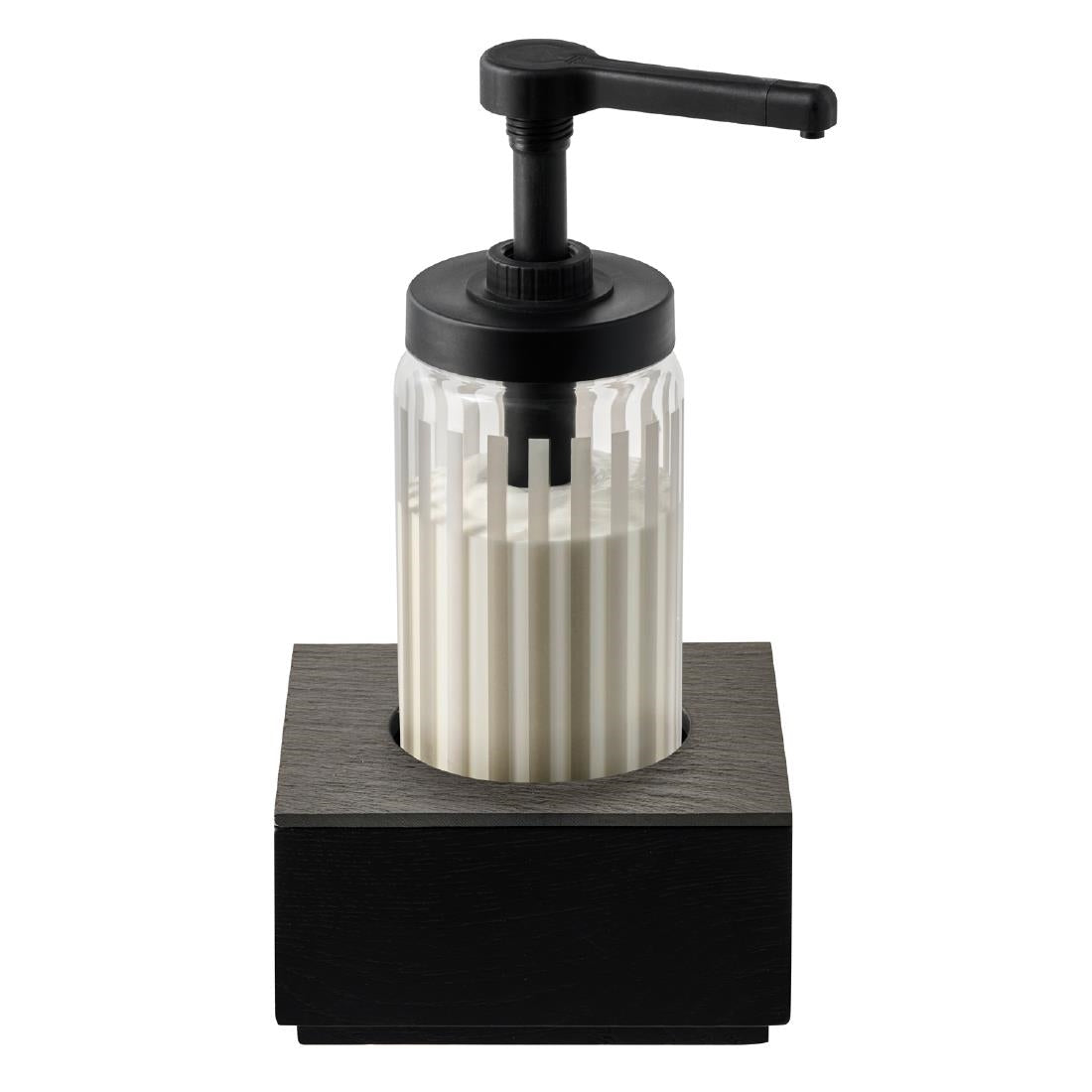 APS DISPENSA Glass Dosing Dispenser Transparent & Grey 1Ltr