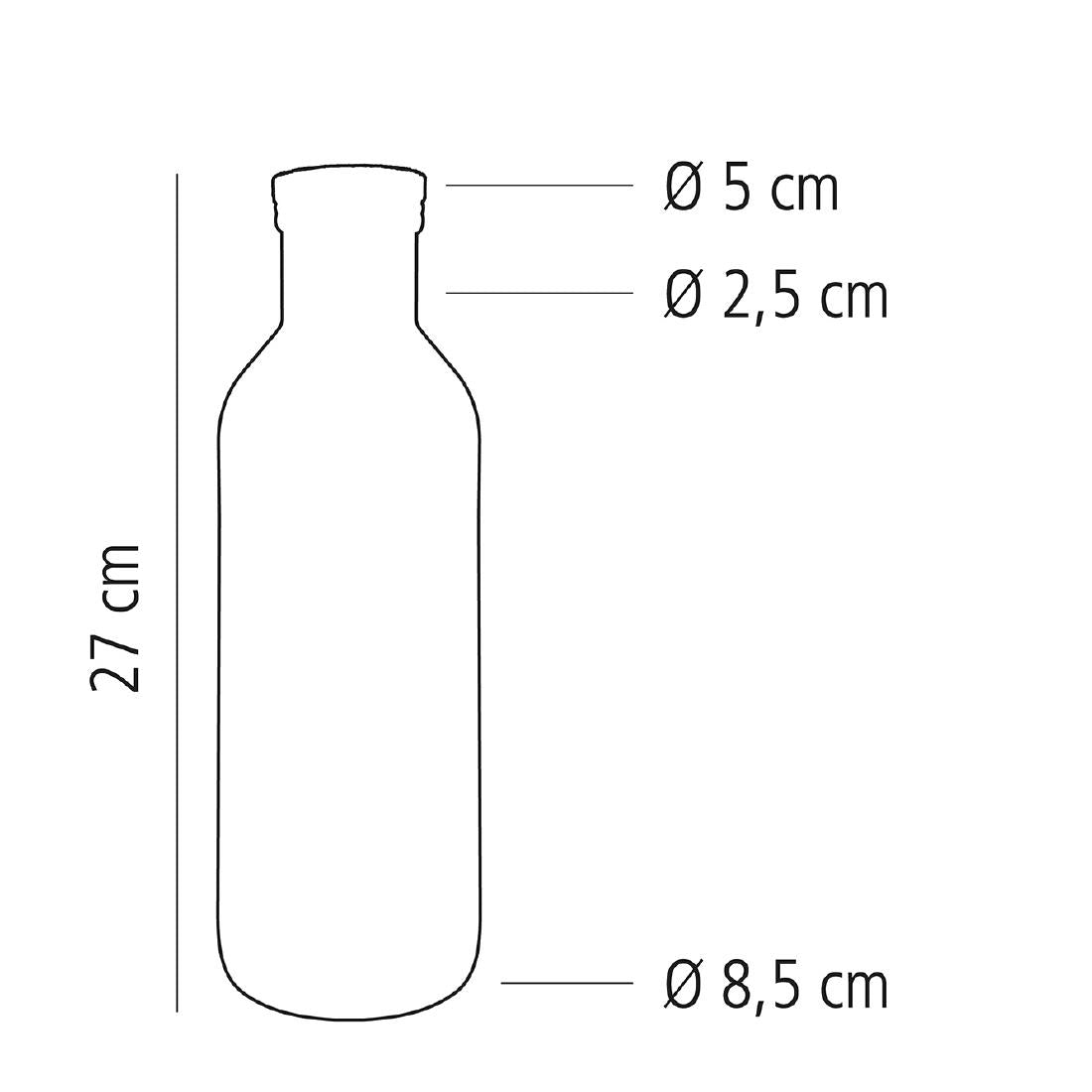 APS LINES Glass Carafe 1Ltr