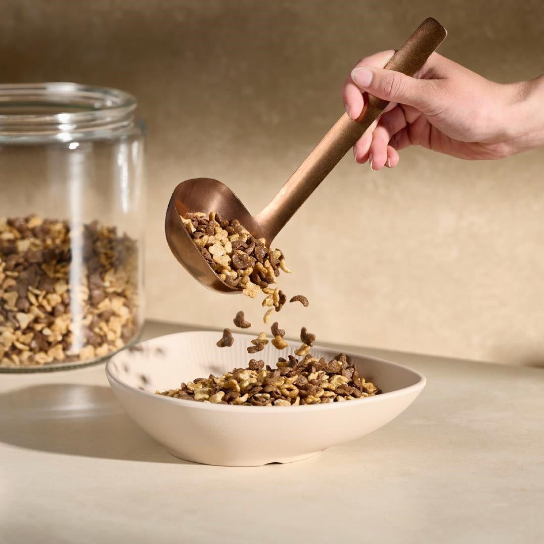 APS BULQ Vintage Look Stainless Steel Spoon Copper 230mm