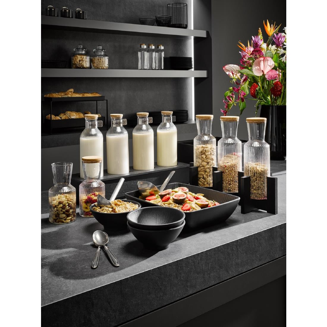 APS Natural Slate Tray Circle GN 2/4 530x162mm