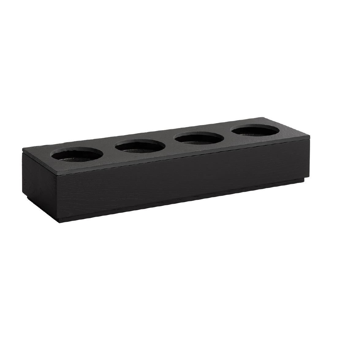 APS VALO Wooden Box Black GN 2/4 85x530x162mm