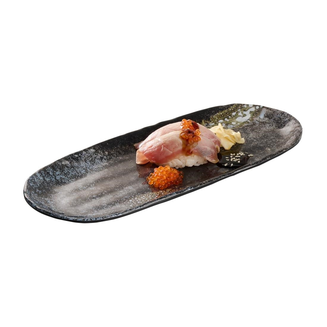 APS UMI Rectangular Tray/Sushi Board Black 285x115mm