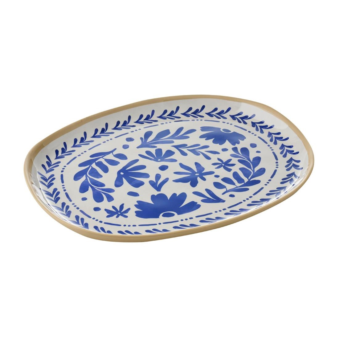 APS FLORYN Melamine Tray White & Blue GN 1/2 325x265mm