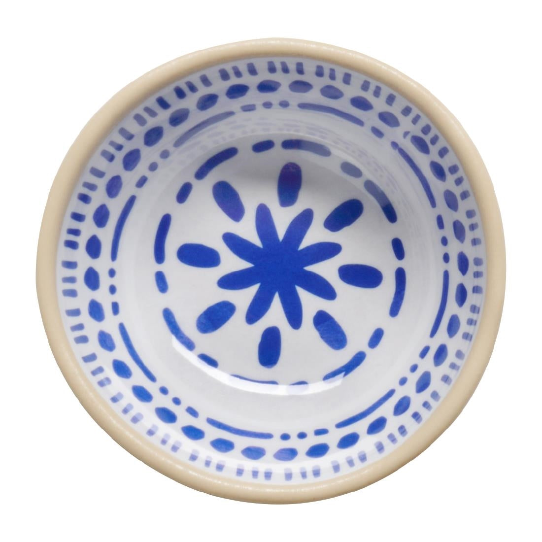APS FLORYN Melamine Bowl White & Blue 80mm